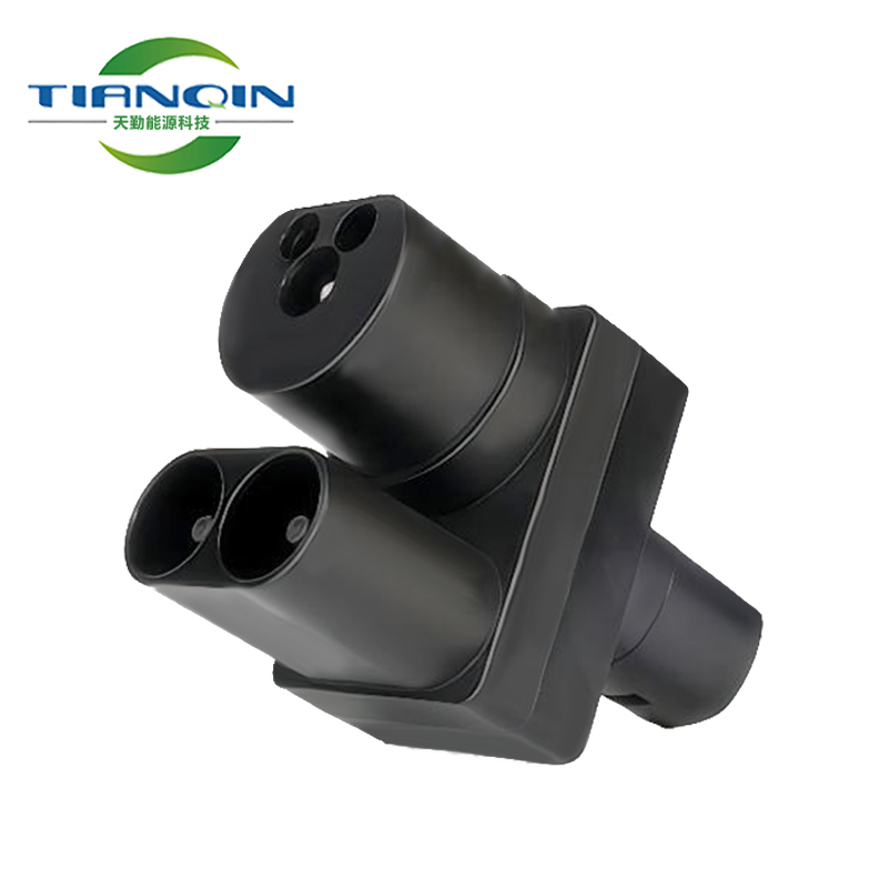 New energy electric vehicle CCS2 European standard to Tesla conversion connector DC fast charging gun head